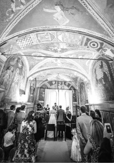 civil wedding celebration San Miniato, Tuscany