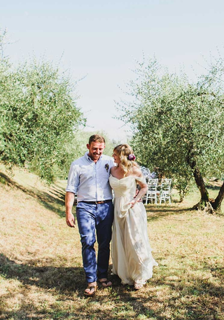 symbolic wedding ceremony, olive trees, Villa Tuscany