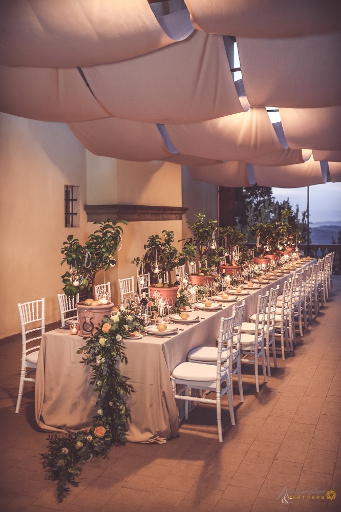 Wedding banquet on the terrace